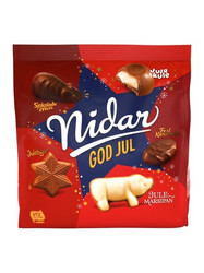 Продуктови Категории Шоколади Nidar Асорти с пълнеж от шоколадови и марципанови бонбони 340 гр